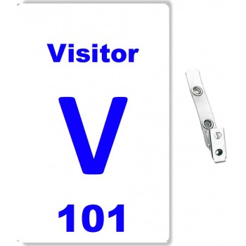 Custom Printed Numbered PVC Visitor Badges - 10 pack